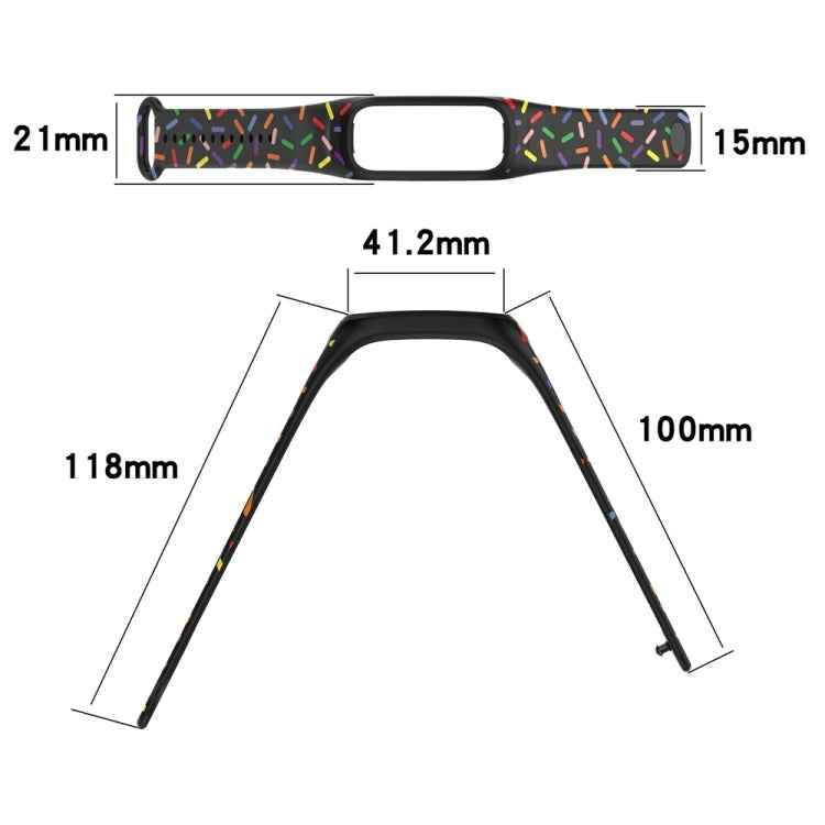 Sports Rainbow Dots Silicone Watch Band, For OPPO Band