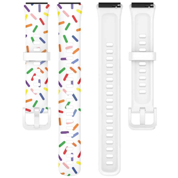 Sports Rainbow Dots Silicone Watch Band, For Huawei Band 7