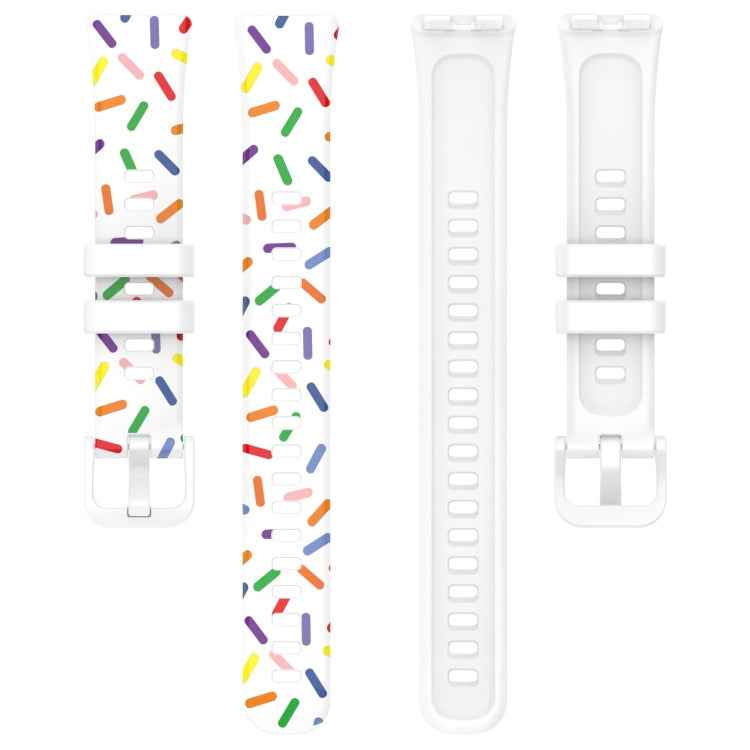 Sports Rainbow Dots Silicone Watch Band, For Huawei Band 10 / 9 / 8