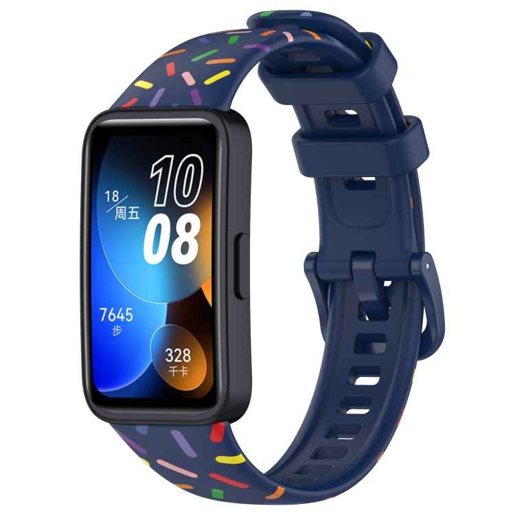 Sports Rainbow Dots Silicone Watch Band, For Huawei Band 10 / 9 / 8