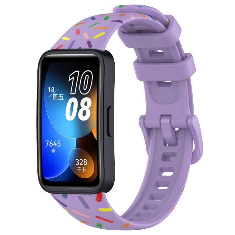 Sports Rainbow Dots Silicone Watch Band, For Huawei Band 10 / 9 / 8