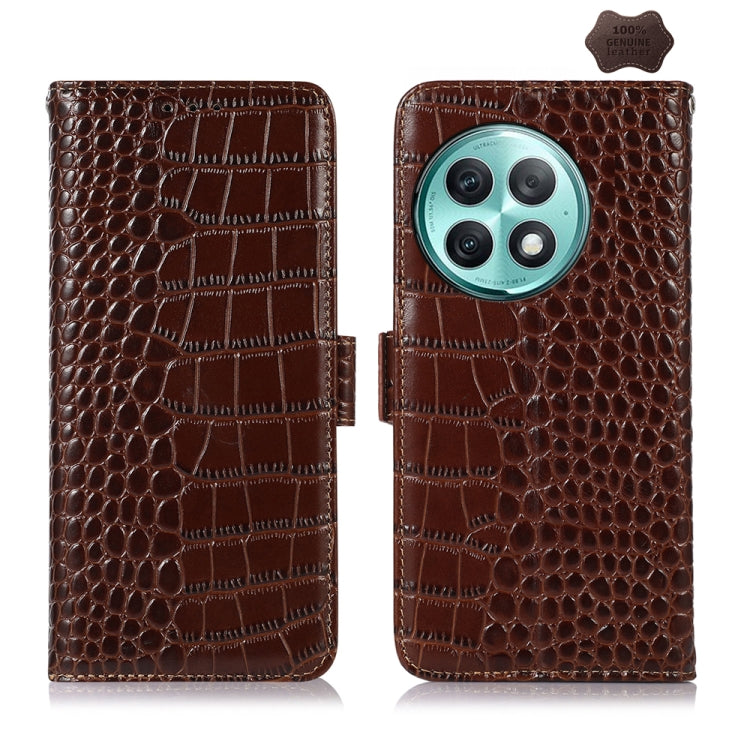 Crocodile Top Layer Cowhide Leather Phone Case, For OnePlus Ace 2 Pro, For OnePlus Nord CE3 5G, For OnePlus Nord 3 / Ace 2V