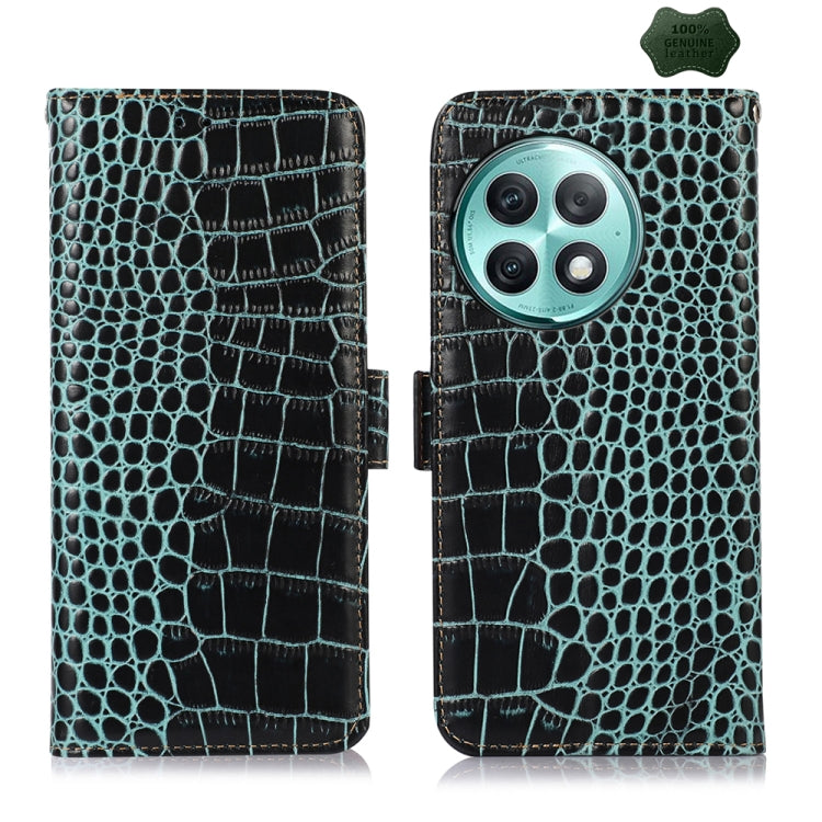 Crocodile Top Layer Cowhide Leather Phone Case, For OnePlus Ace 2 Pro, For OnePlus Nord CE3 5G, For OnePlus Nord 3 / Ace 2V