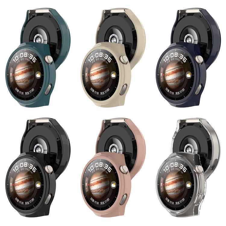 Half Coverage Hollowed Watch Protective Case + Hydrogel Film Set, For Huawei Watch 4 Pro