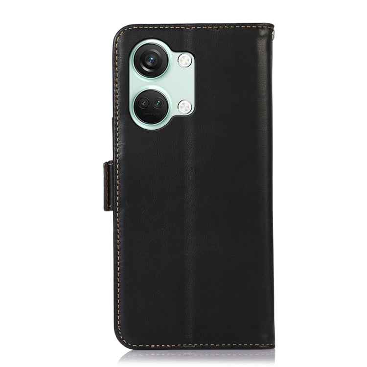 Magnetic Crazy Horse Texture Genuine Leather RFID Phone Case, For OnePlus Nord 3 / Ace 2V