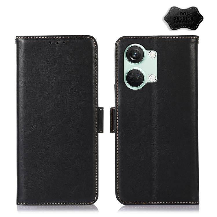 Magnetic Crazy Horse Texture Genuine Leather RFID Phone Case, For OnePlus Nord CE3 5G, For OnePlus Nord 3 / Ace 2V