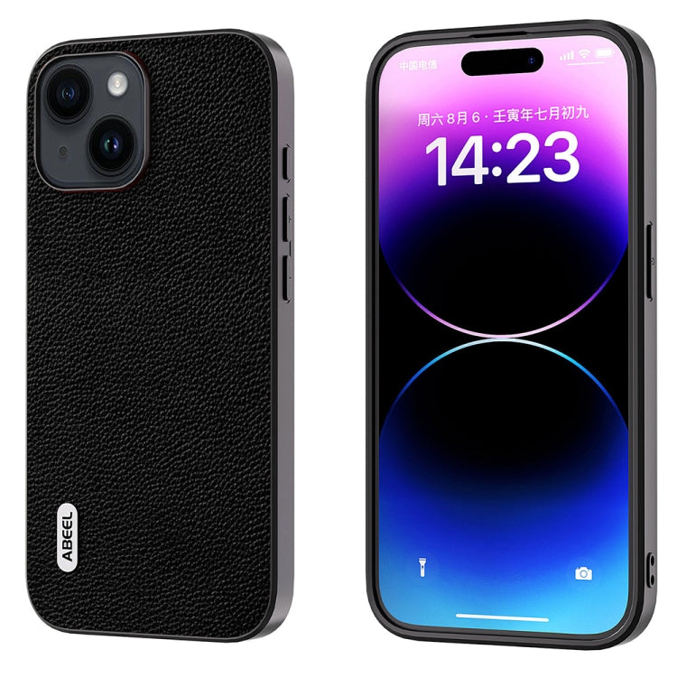 ABEEL Black Edge Genuine Leather Mino Phone Case