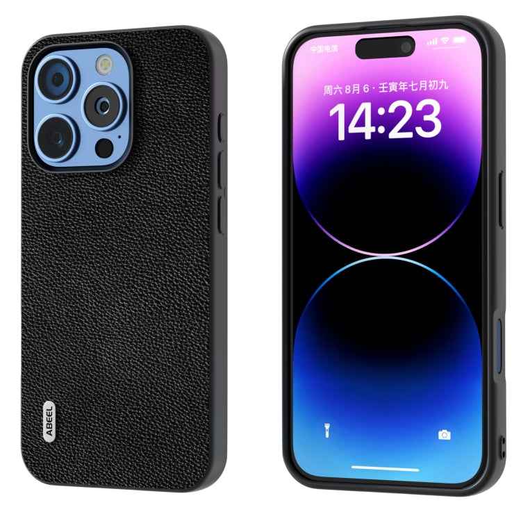 ABEEL Black Edge Genuine Leather Mino Phone Case