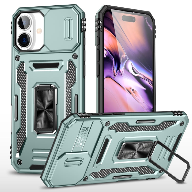Armor PC + TPU Camera Shield Phone Case, For iPhone 16 Pro, For iPhone 16 Plus, For iPhone 16, For iPhone 15 Pro Max, For iPhone 15 Pro, For iPhone 15 Plus