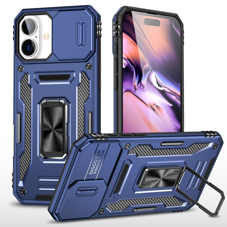 Armor PC + TPU Camera Shield Phone Case, For iPhone 16 Pro, For iPhone 16 Plus, For iPhone 16, For iPhone 15 Pro Max, For iPhone 15 Pro, For iPhone 15 Plus