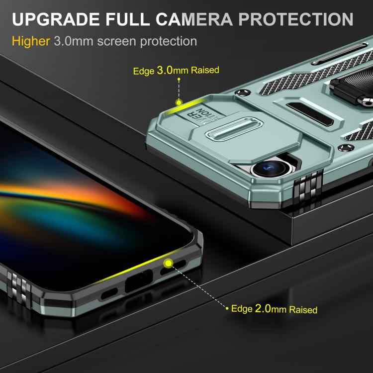 Armor PC + TPU Camera Shield Phone Case, For iPhone 17e / 16e, For iPhone 17 Pro Max, For iPhone 17 Pro, For iPhone 17, For iPhone Air, For iPhone 16 Pro Max