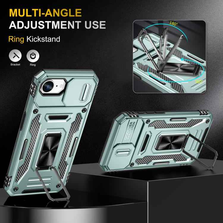 Armor PC + TPU Camera Shield Phone Case, For iPhone 17e / 16e, For iPhone 17 Pro Max, For iPhone 17 Pro, For iPhone 17, For iPhone Air, For iPhone 16 Pro Max