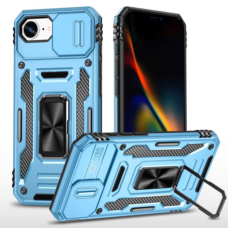 Armor PC + TPU Camera Shield Phone Case, For iPhone 18 Pro / 17 Pro, For iPhone 18 Pro Max / 17 Pro Max, For iPhone 17e / 16e, For iPhone 17, For iPhone Air, For iPhone 16 Pro Max
