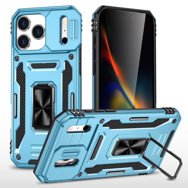Armor PC + TPU Camera Shield Phone Case, For iPhone 17e / 16e, For iPhone 17 Pro Max, For iPhone 17 Pro, For iPhone 17, For iPhone Air, For iPhone 16 Pro Max