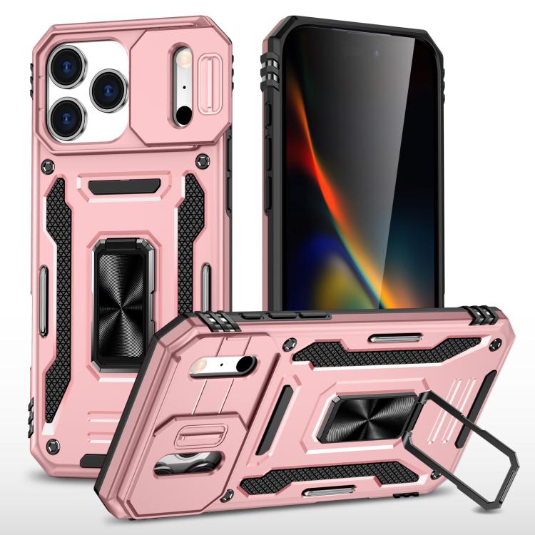 Armor PC + TPU Camera Shield Phone Case, For iPhone 17e / 16e, For iPhone 17 Pro Max, For iPhone 17 Pro, For iPhone 17, For iPhone Air, For iPhone 16 Pro Max