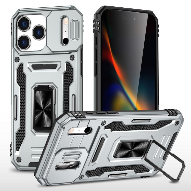 Armor PC + TPU Camera Shield Phone Case, For iPhone 17e / 16e, For iPhone 17 Pro Max, For iPhone 17 Pro, For iPhone 17, For iPhone Air, For iPhone 16 Pro Max