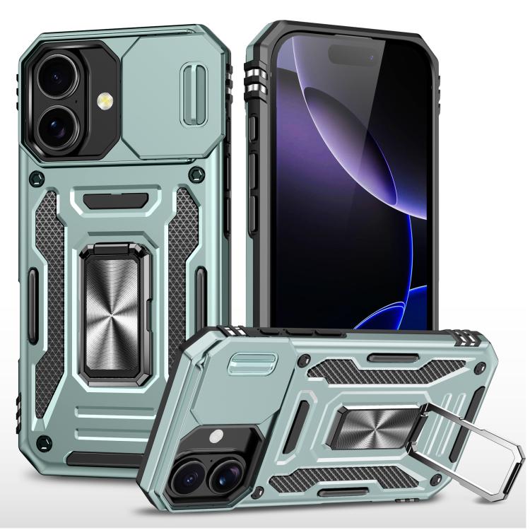 Armor PC + TPU Camera Shield Phone Case, For iPhone 18 Pro / 17 Pro, For iPhone 18 Pro Max / 17 Pro Max, For iPhone 17e / 16e, For iPhone 17, For iPhone Air, For iPhone 16 Pro Max