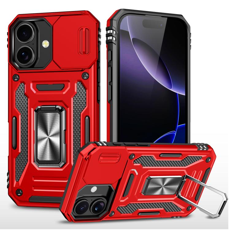 Armor PC + TPU Camera Shield Phone Case, For iPhone 18 Pro / 17 Pro, For iPhone 18 Pro Max / 17 Pro Max, For iPhone 17e / 16e, For iPhone 17, For iPhone Air, For iPhone 16 Pro Max