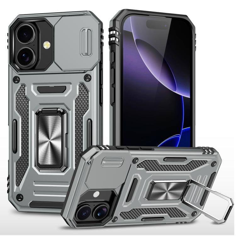 Armor PC + TPU Camera Shield Phone Case, For iPhone 18 Pro / 17 Pro, For iPhone 18 Pro Max / 17 Pro Max, For iPhone 17e / 16e, For iPhone 17, For iPhone Air, For iPhone 16 Pro Max