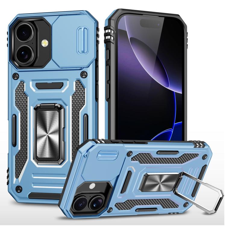 Armor PC + TPU Camera Shield Phone Case, For iPhone 18 Pro / 17 Pro, For iPhone 18 Pro Max / 17 Pro Max, For iPhone 17e / 16e, For iPhone 17, For iPhone Air, For iPhone 16 Pro Max