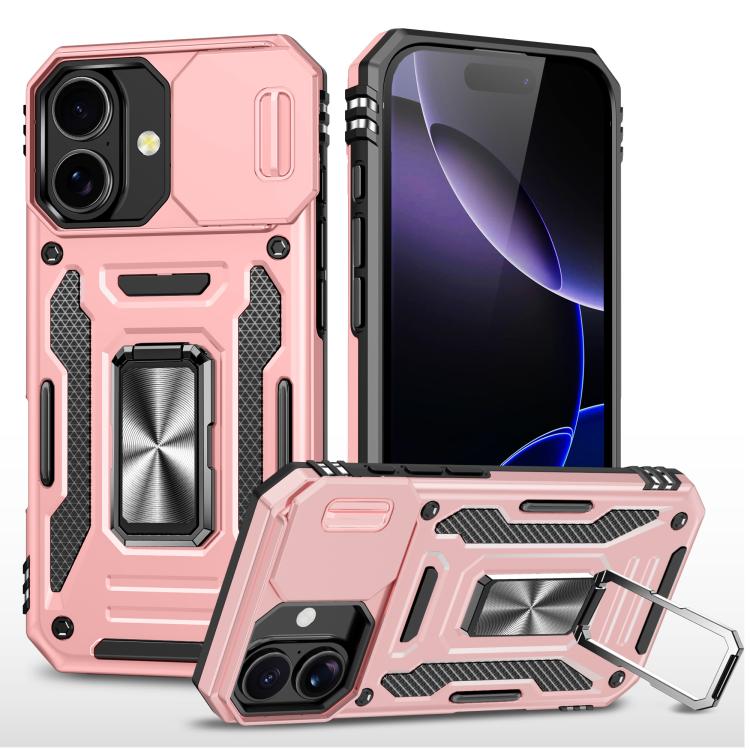 Armor PC + TPU Camera Shield Phone Case, For iPhone 18 Pro / 17 Pro, For iPhone 18 Pro Max / 17 Pro Max, For iPhone 17e / 16e, For iPhone 17, For iPhone Air, For iPhone 16 Pro Max