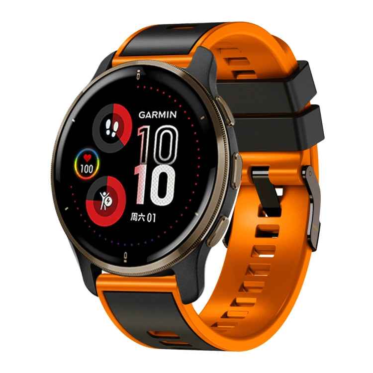 18mm Weave Two-Color Silicone Watch Band, For Garmin Forerunner 265S / 255S / Venu 2S