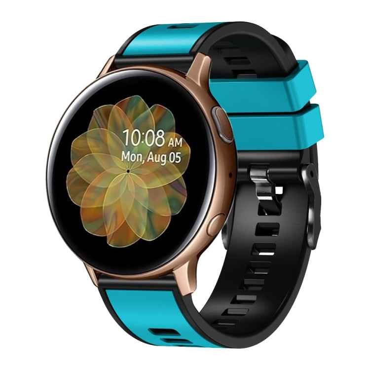 18mm Weave Two-Color Silicone Watch Band, For Garmin Forerunner 265S / 255S / Venu 2S