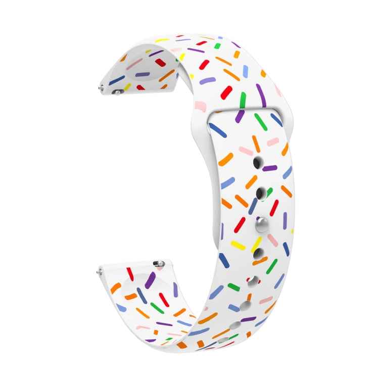 20mm Sports Rainbow Dots Silicone Watch Band, For Garmin Venu / SQ / SQ2 / Venu 2 Plus