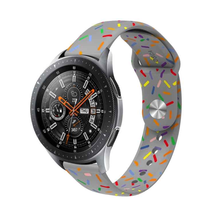 20mm Sports Rainbow Dots Silicone Watch Band, For Garmin Venu / SQ / SQ2 / Venu 2 Plus