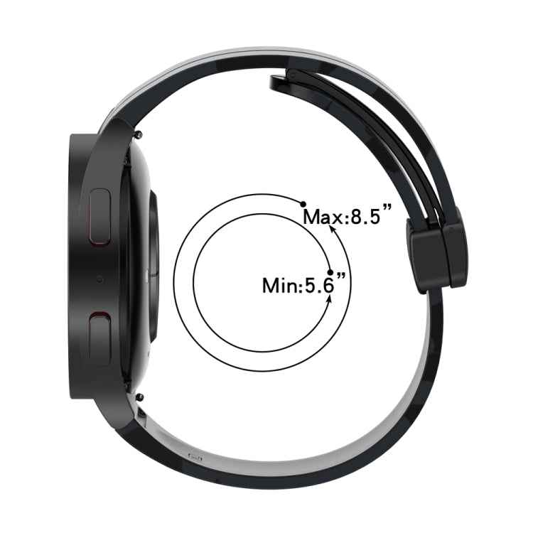 Magnetic Clasp Camouflage Silicone Watch Band, For Samsung Galaxy Watch5 / 5 Pro / Watch 4 / 4 Classic