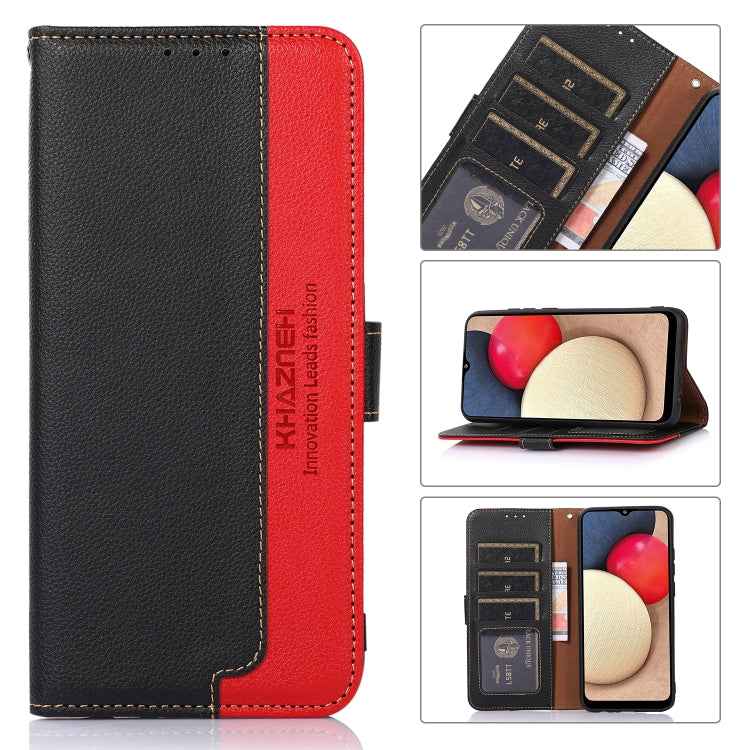 KHAZNEH Litchi Texture Leather RFID Phone Case, For iPhone 15, For iPhone 14 Plus, For iPhone 14, For iPhone 14 Pro, For iPhone 14 Pro Max