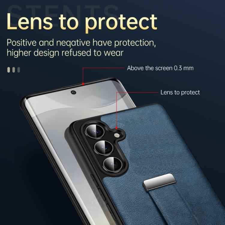 SULADA PC Hybrid Leather Texture Skin Feel Shockproof Phone Case, For Samsung Galaxy S23 5G