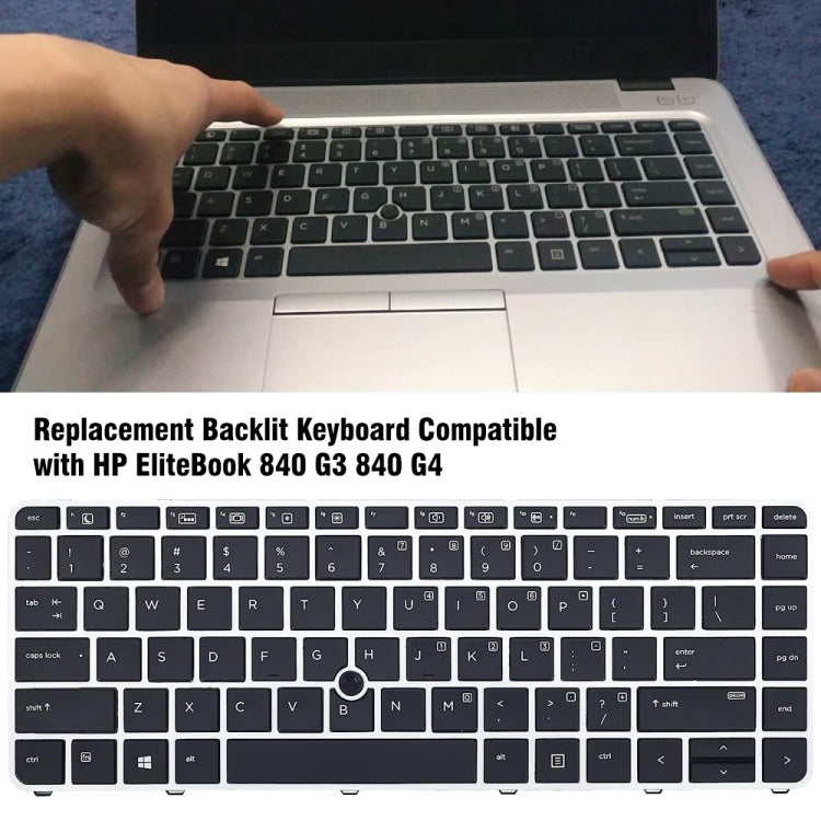 Teclado retroiluminado para portátil HP EliteBook 840 G3