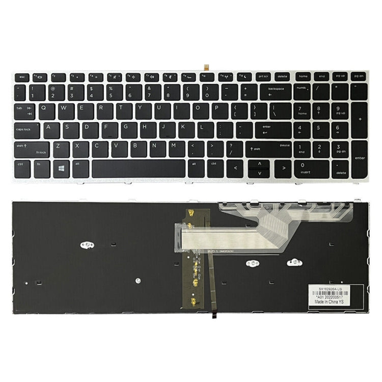 Silver Frame US Version Laptop Backlight Keyboard