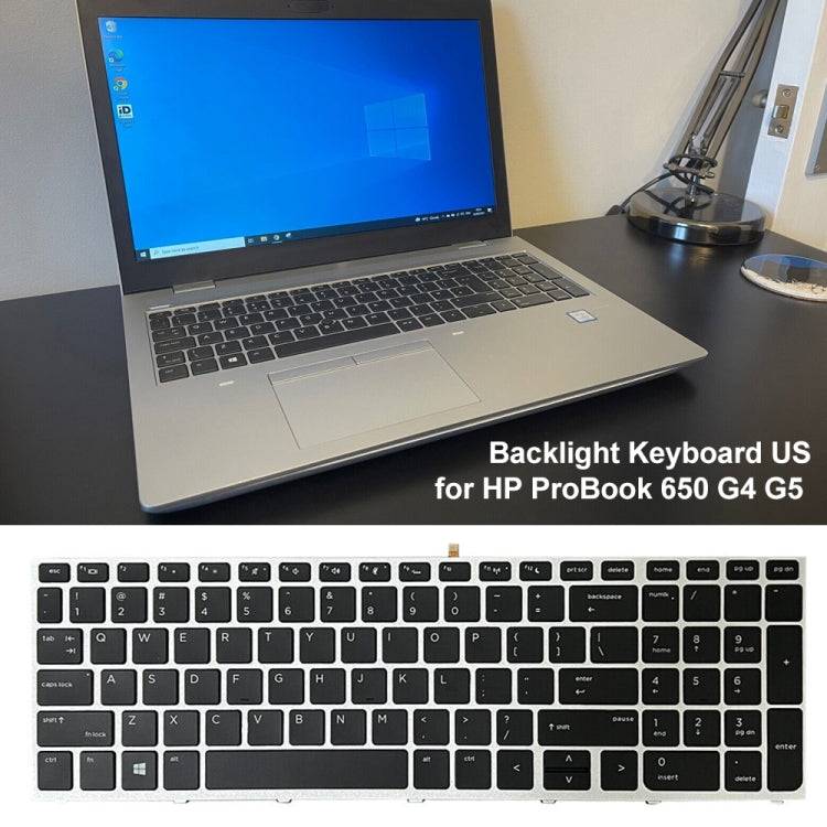Silver Frame US Version Laptop Backlight Keyboard