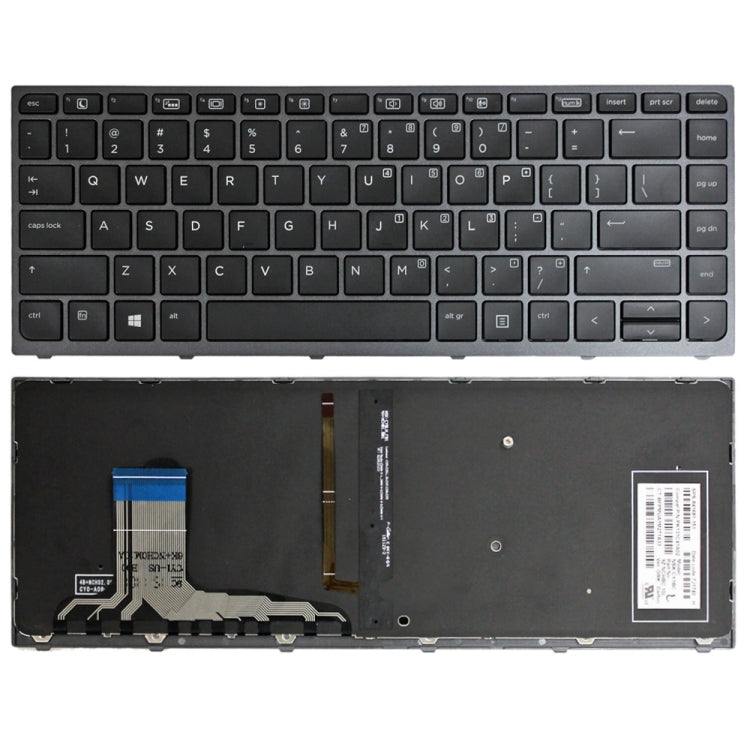 Grey Frame US Version Laptop Backlight Keyboard