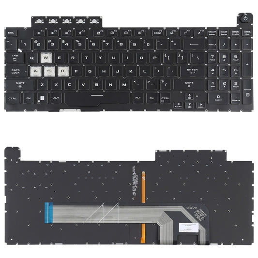 Clavier rétroéclairé pour ordinateur portable, version américaine, pour Asus TUF Gaming F15 FX506 FA506