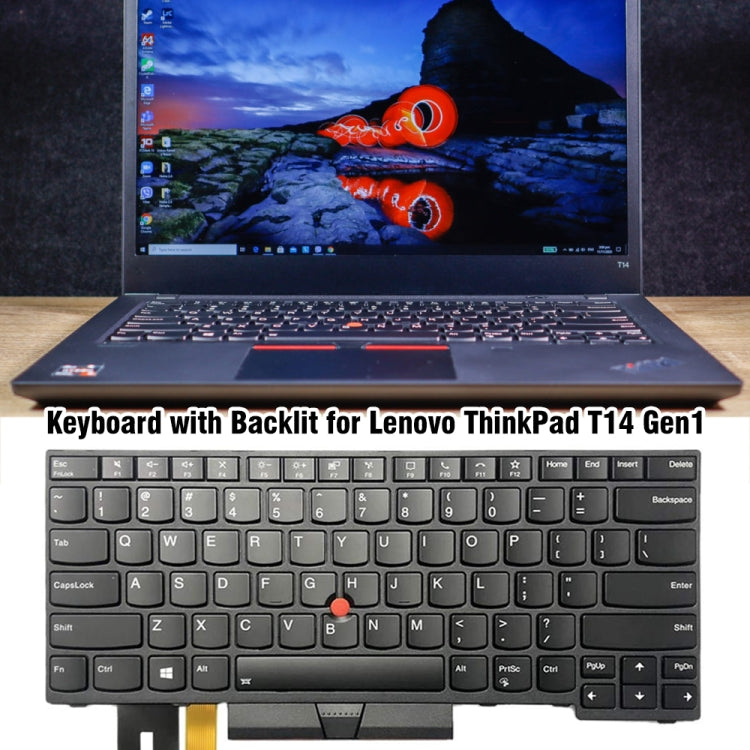 Clavier rétroéclairé pour ordinateur portable Lenovo ThinkPad T14 Gen1 20S0 20S1, version américaine