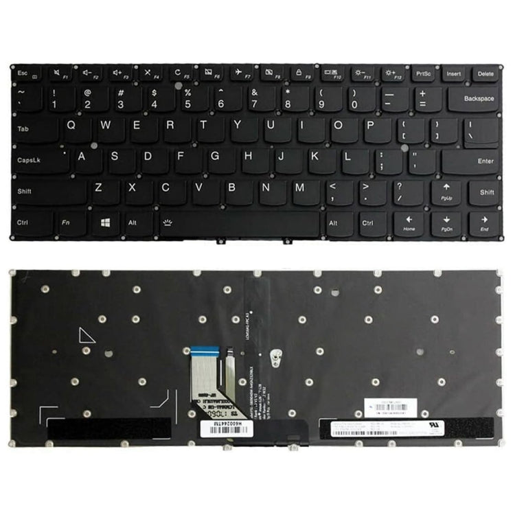 Clavier rétroéclairé sans cadre pour ordinateur portable Lenovo Yoga 910-13JKB / Yoga 5 Pro