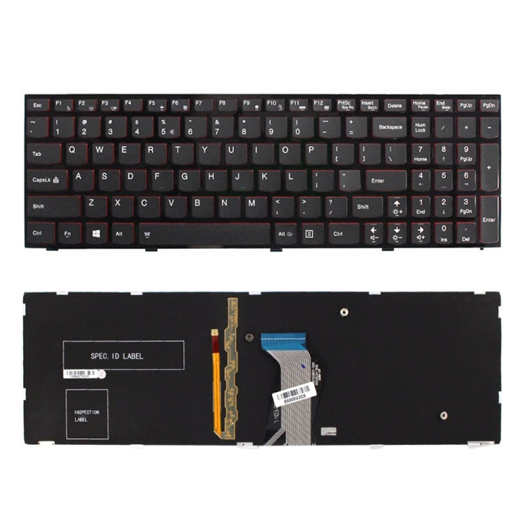 Clavier rétroéclairé pour ordinateur portable Lenovo IBM Y500 / Y500N / Y510P / Y590, version américaine, avec cadre