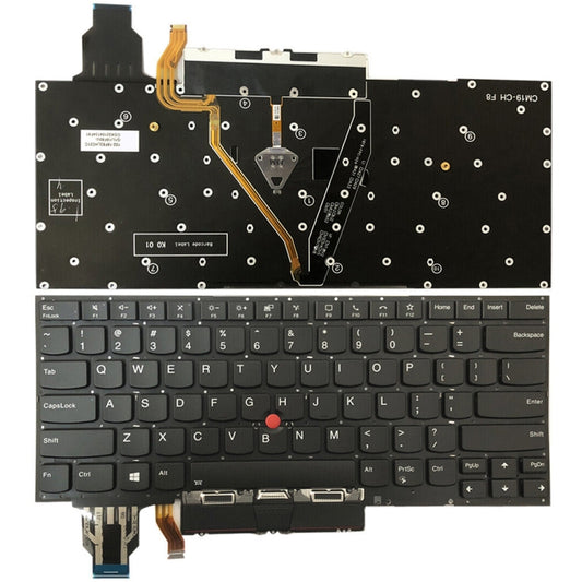Clavier rétroéclairé pour ordinateur portable, version américaine, avec pavé tactile, pour Lenovo ThinkPad X1 Yoga 4e génération 20QF et Lenovo ThinkPad X1 Yoga 5e génération 20UB