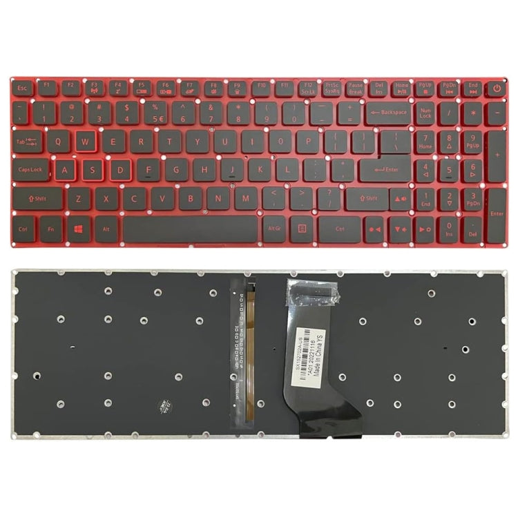 US Version Red Backlight Laptop Keyboard