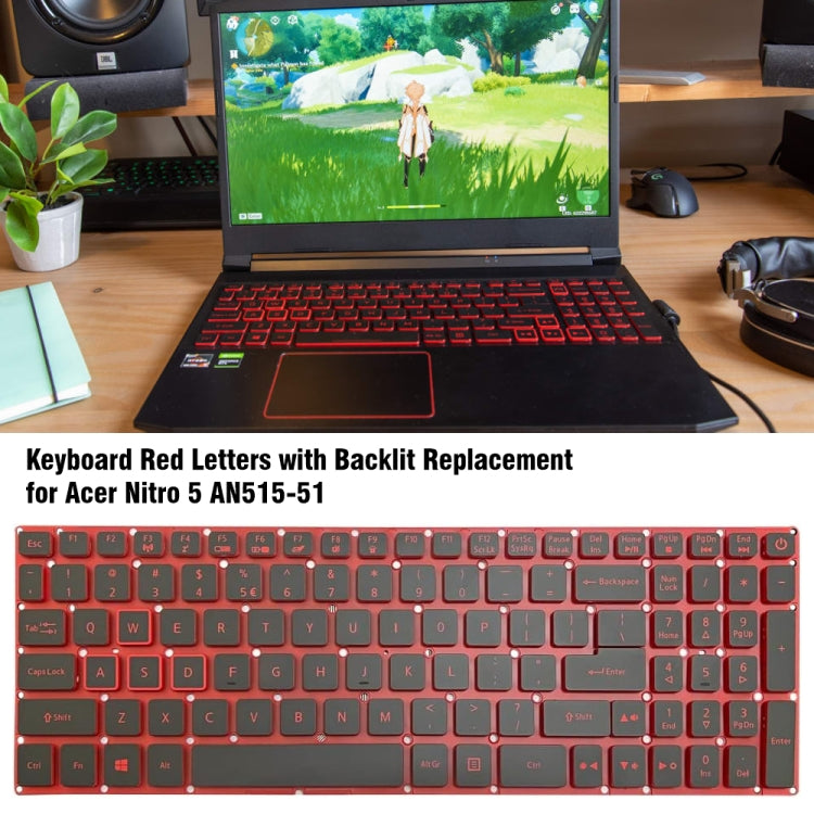 US Version Red Backlight Laptop Keyboard