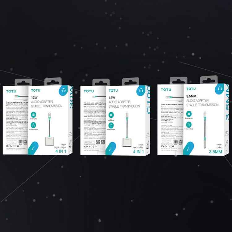 TOTU AD-2 8 Pin to 8 Pin + 3.5mm Audio Adapter