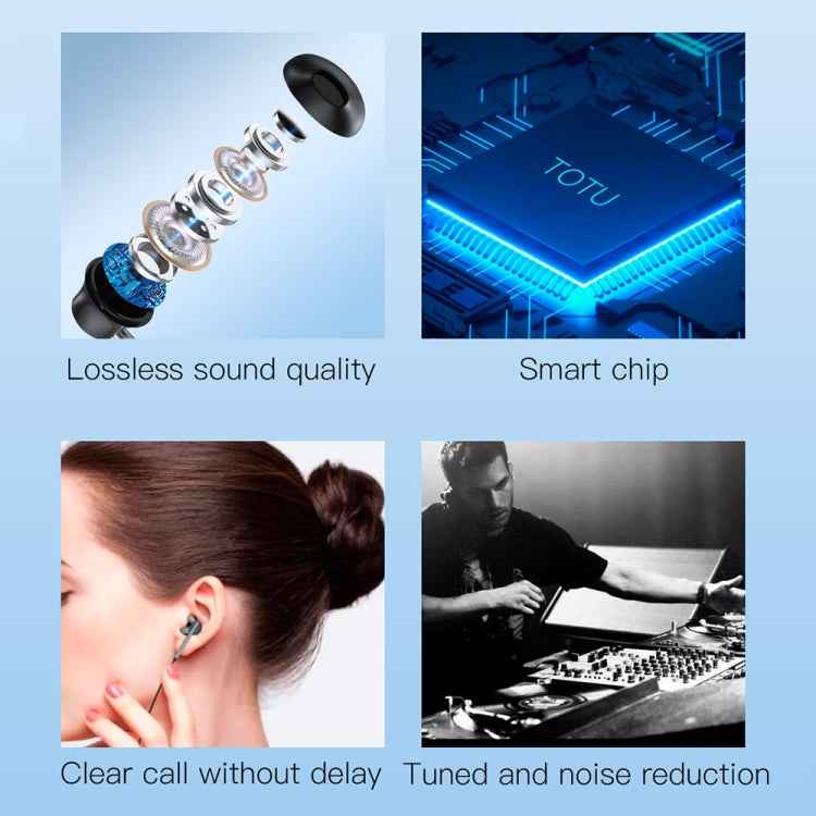 TOTU EP-3 In-Ear Wired Earphone Cable Length:1.2m, 3.5mm, USB-C / Type-C