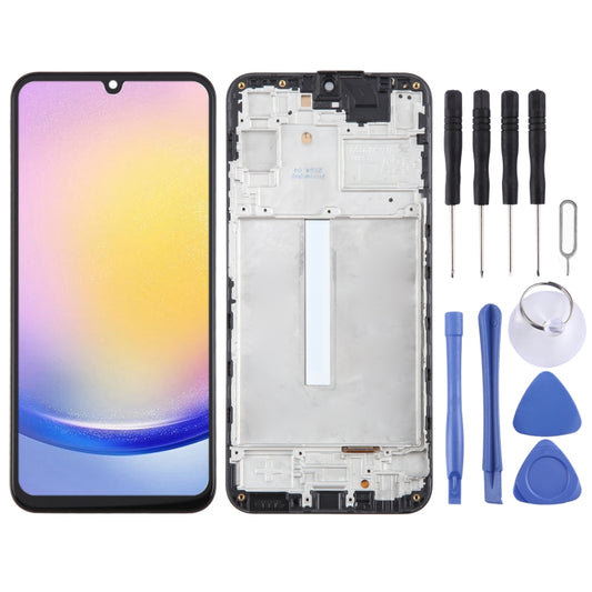 Digitalizador de pantalla LCD TFT de ensamblaje completo con marco, no compatible con identificación de huellas dactilares
