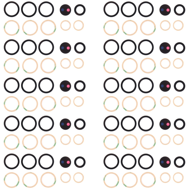 Juego de 10 lentes para cámara trasera para Samsung Galaxy M54 SM-M546B, Samsung Galaxy M14 SM-M146B, Samsung Galaxy A24 4G SM-A245F, Samsung Galaxy F04 SM-E045F, Samsung Galaxy A14 SM-A145F y Samsung Galaxy M04 SM-M045F.