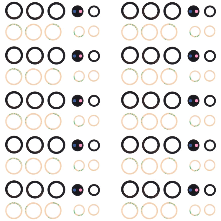 Juego de 10 lentes para cámara trasera para Samsung Galaxy M54 SM-M546B, Samsung Galaxy M14 SM-M146B, Samsung Galaxy A24 4G SM-A245F, Samsung Galaxy F04 SM-E045F, Samsung Galaxy A14 SM-A145F y Samsung Galaxy M04 SM-M045F.