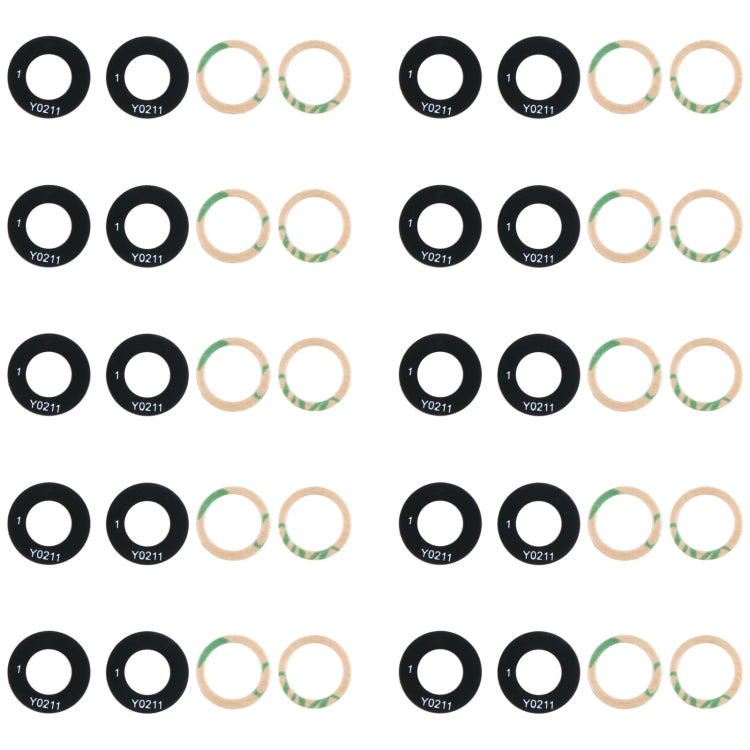 Juego de 10 lentes para cámara trasera para Samsung Galaxy M54 SM-M546B, Samsung Galaxy M14 SM-M146B, Samsung Galaxy A24 4G SM-A245F, Samsung Galaxy F04 SM-E045F, Samsung Galaxy A14 SM-A145F y Samsung Galaxy M04 SM-M045F.