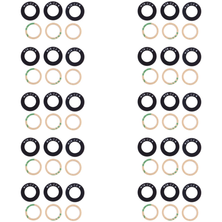 Juego de 10 lentes para cámara trasera para Samsung Galaxy M54 SM-M546B, Samsung Galaxy M14 SM-M146B, Samsung Galaxy A24 4G SM-A245F, Samsung Galaxy F04 SM-E045F, Samsung Galaxy A14 SM-A145F y Samsung Galaxy M04 SM-M045F.